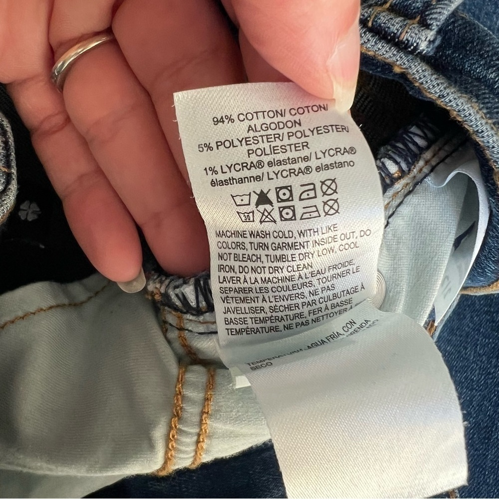Lucky Brand Easy Rider Jean mid rise straight fit boot cut dark wash size 2 26 - Picture 11 of 16